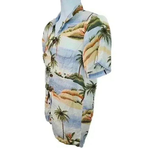 Vintage Hawaiian shirt OP Ocean Pacific Aloha Tropical Print 70s Tags Medium - Picture 5 of 12